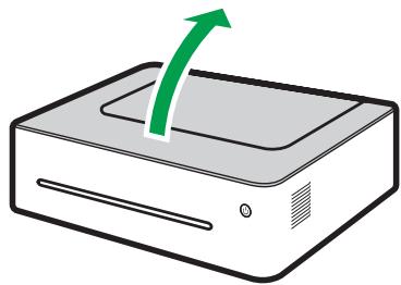 RICOH SP 5300DN - Ouvrez le capot de l'imprimante. - 1