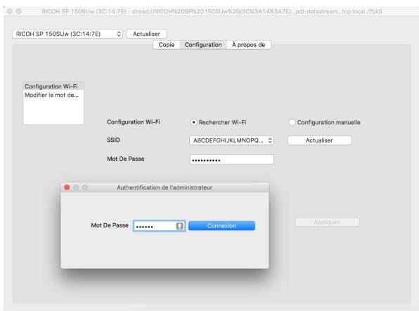 RICOH SP 5300DN - Installation du programme de pilote sans fil sur un système Mac OS - 2