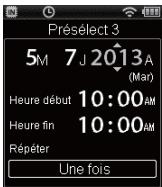 OLYMPUS DS-5500 PREMIUM - Réglage de la date de l'enregistrement programmé : - 1