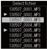 OLYMPUS DS-5500 PREMIUM - Quand [Select fichier] est sélectionné : - 1