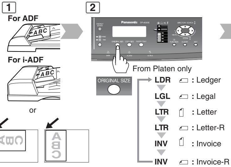 PANASONIC FP-7113 - ■ Copying the Same Size Originals (1:1) - 2