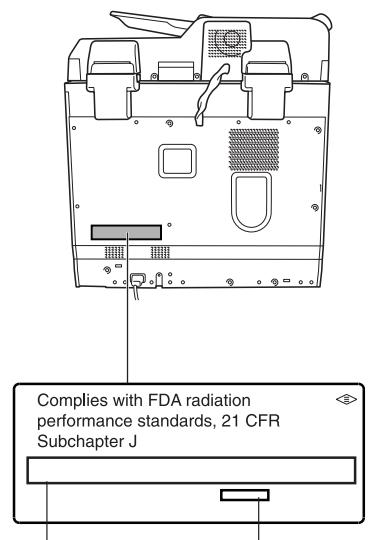 PANASONIC FP-7113 - Caution Label - 1