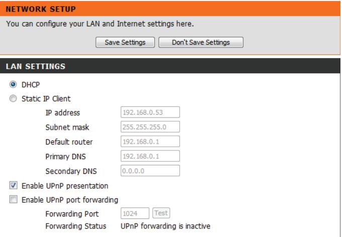 D-LINK 1008D - Configuration du réseau - 1
