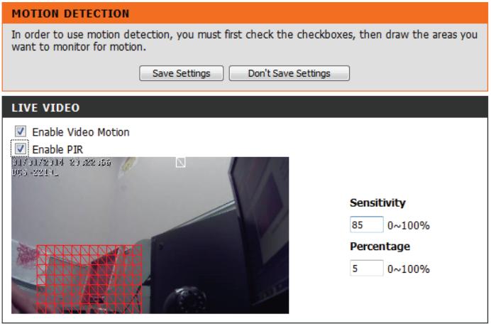 D-LINK 1008D - Détection de mouvement - 1