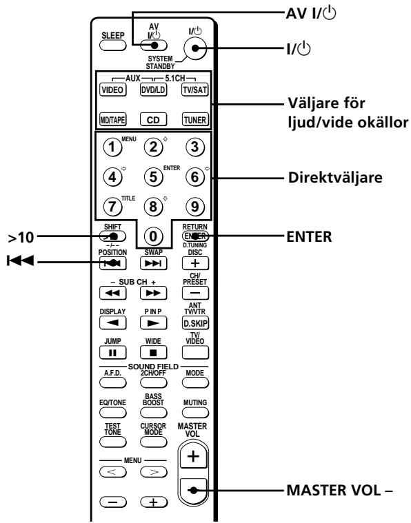 SONY STR-K 790 - Ändring av en viss källa som tildelats en viss valjare for ljud/videookällor - 1