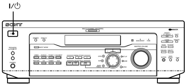 SONY STR-K 790 - Clearing the receiver's memory - 1