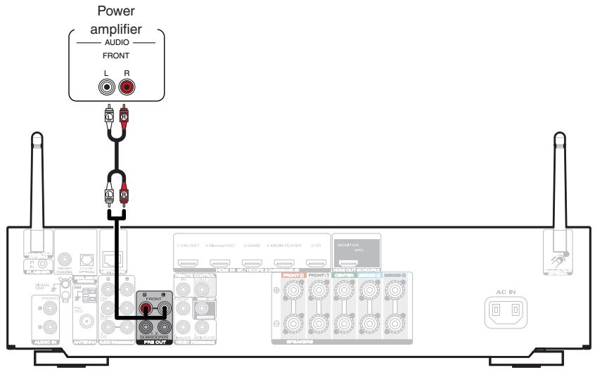 MARANTZ SR7011 - - Connecting a front speaker that uses a power amplifier - 1