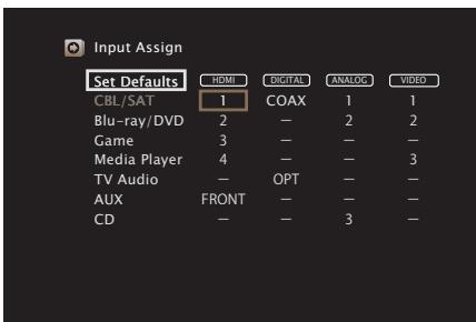 MARANTZ SR7011 - Input Assign - 1