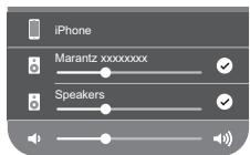MARANTZ SR7011 - Tap the devices/speakers you want to use. - 1