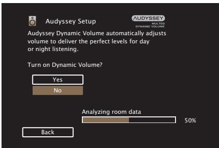 MARANTZ SR7011 - Perform the settings for Audyssey Dynamic EQ® and Audyssey Dynamic Volume®. - 2