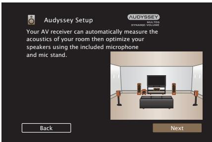 MARANTZ SR7011 - Procedure for speaker settings (Audyssey® Setup) - 4
