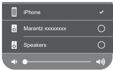 MARANTZ SR7011 - Tap the AirPlay icon. - 1