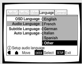 PIONEER BDP-100 - Wenn "Other" gewählt wird - 1