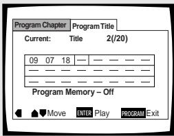 PIONEER BDP-100 - A l'aide des touches numérotées, inscrivez, dans la fenêtre de programmation, les nombres des titres ou des chapitres dans l'ordre désire de leur lecture; - 2