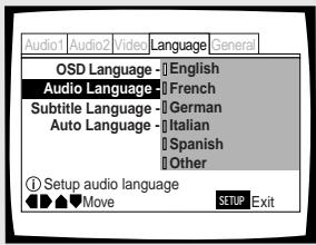PIONEER BDP-100 - Choix de la langue des dialogues - 1