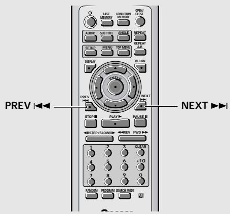 PIONEER BDP-100 - Überspringen von Kapiteln (Titeln) in Vorwärts-/ Rückwärtsrichtung -DVD/Video-CD/CD - 1