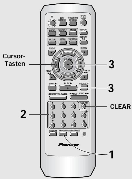 PIONEER BDP-100 - Programmieren von Video-CDs, CDs - 1