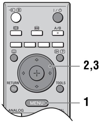 SONY RM-ED054 - Navigating through menus - 1