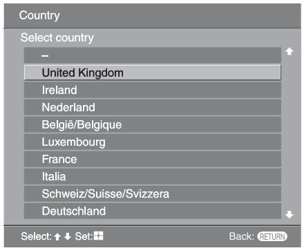 SONY RM-ED054 - 6: Selecting the language and country/region - 3