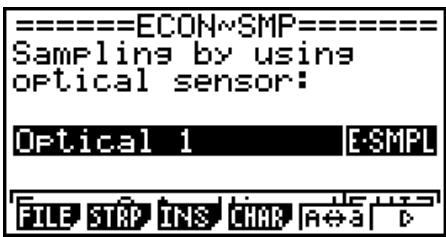 CASIO GRAPH 35+ PROGRAMME - - To execute sampling from an Econ Sampling strip - 1