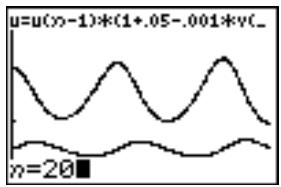 TEXAS INSTRUMENTS TI-COLLEGE SOLAIRE - Exemple: le modèle prédateur-proie suite) - 1