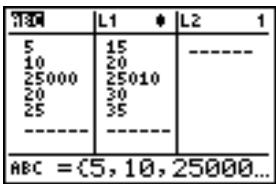 TEXAS INSTRUMENTS TI-COLLEGE SOLAIRE - Contexte de visualisation des noms - 1