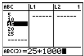 TEXAS INSTRUMENTS TI-COLLEGE SOLAIRE - Modification d'un terme dans une liste - 1