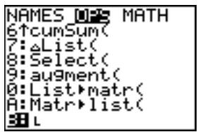 TEXAS INSTRUMENTS TI-COLLEGE SOLAIRE - Entrée d'un nom de liste créée par l'utilisateur - 1