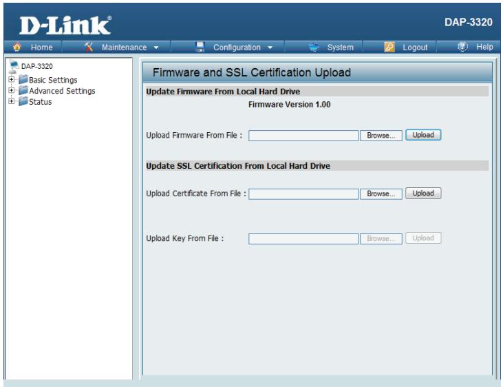 D-LINK DAP-2020 - Firmware and SSL Certification Upload - 1