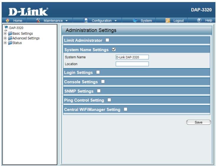 D-LINK DAP-2020 - System Name Settings - 1