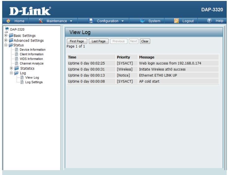 D-LINK DAP-2020 - Log View Log - 1