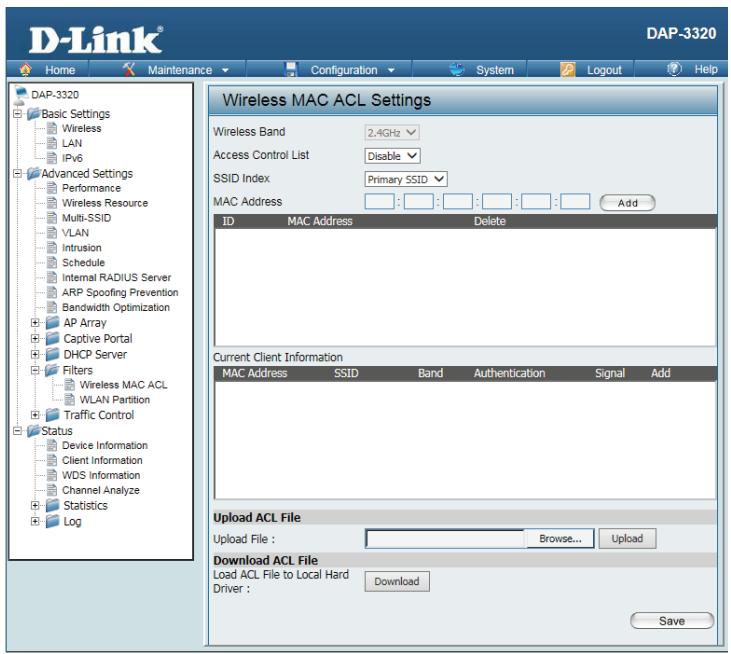 D-LINK DAP-2020 - Wireless MAC ACL - 1