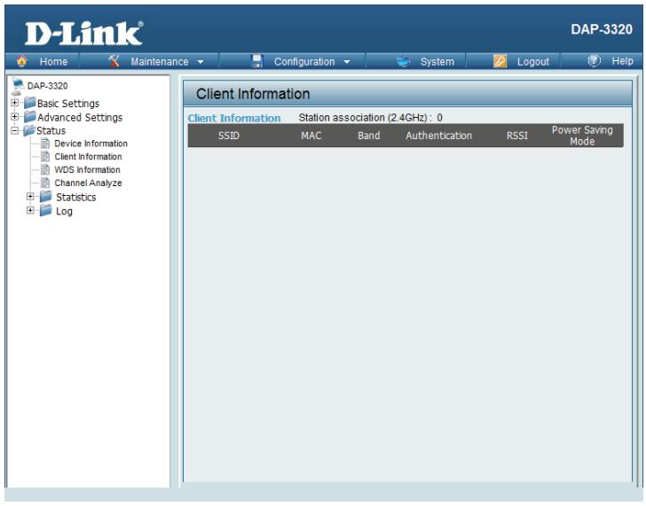 D-LINK DAP-2020 - Client Information - 1