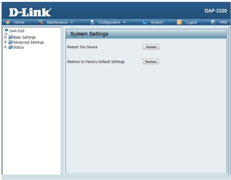 D-LINK DAP-2020 - System System Settings - 1