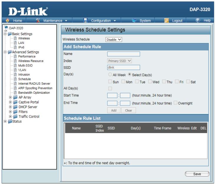 D-LINK DAP-2020 - Schedule - 1