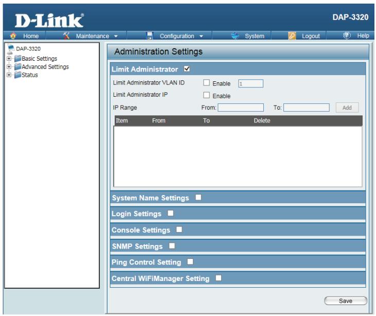 D-LINK DAP-2020 - Limit Administrator - 1