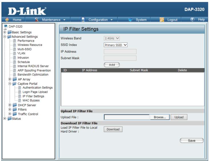 D-LINK DAP-2020 - IP Filter Settings - 1