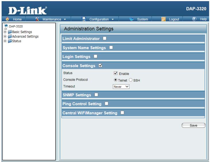 D-LINK DAP-2020 - Console Settings - 1