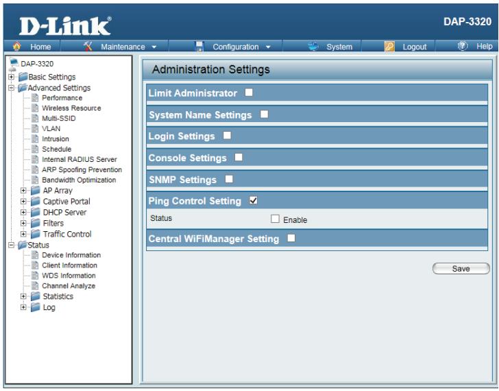 D-LINK DAP-2020 - Ping Control - 1