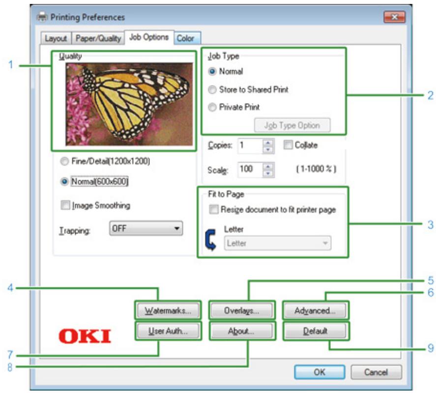 OKI C813N - - Onglet [Papier/Qualité] - 2
