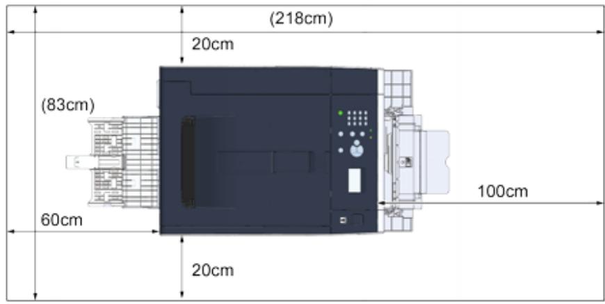 OKI C813N - Espace d'installation - 1
