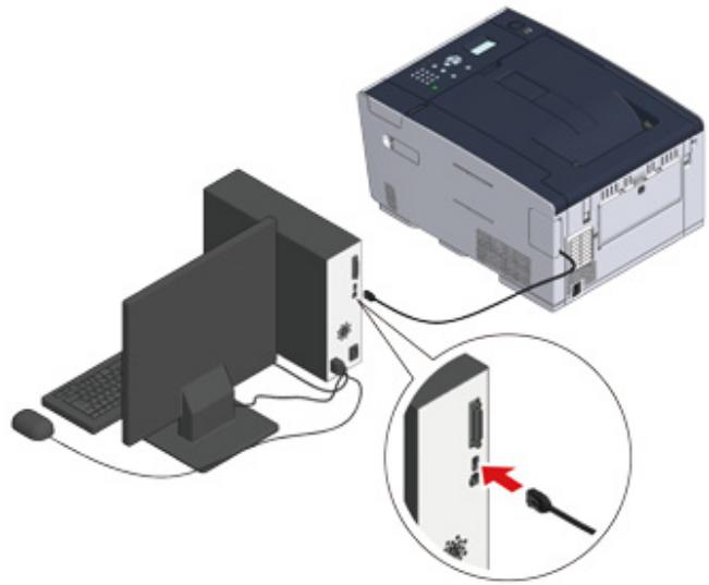 OKI C813N - Connexion avec un câble USB - 6