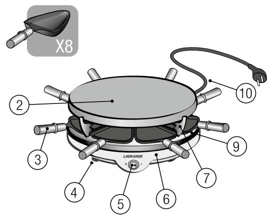 LAGRANGE 399002 - Raclette 8 - 2