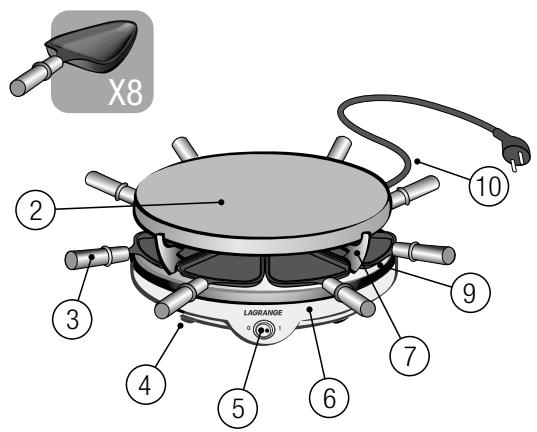 LAGRANGE 399002 - Raclette 8 - 2