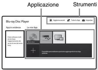 SONY UBP-X800B - Display della schermata del menu iniziale - 1