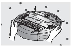 SAMSUNG SR10M7030W POWERBOT - Voudevez eteindre le bouton de mise sous tension situé sous I'unité principale avant de la nettoyer. - 2