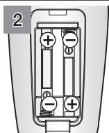 SAMSUNG SR10M7030W POWERBOT - ■ Mise en place des piles de la télécommande - 2