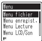 OLYMPUS DM-7 - Appuyez sur la touche MENU. - 1
