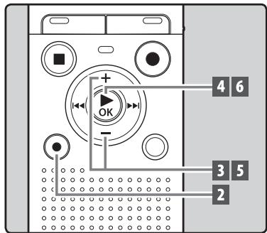OLYMPUS DM-7 - Le fait d'appuyer sur l'une des touches suivantes relâche la lecture à répétition du segment. - 1