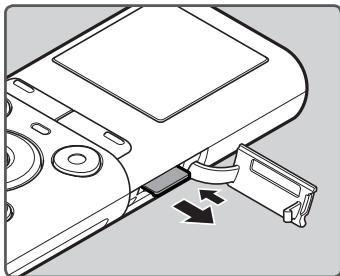 OLYMPUS DM-7 - Ejection de la carte microSD - 1